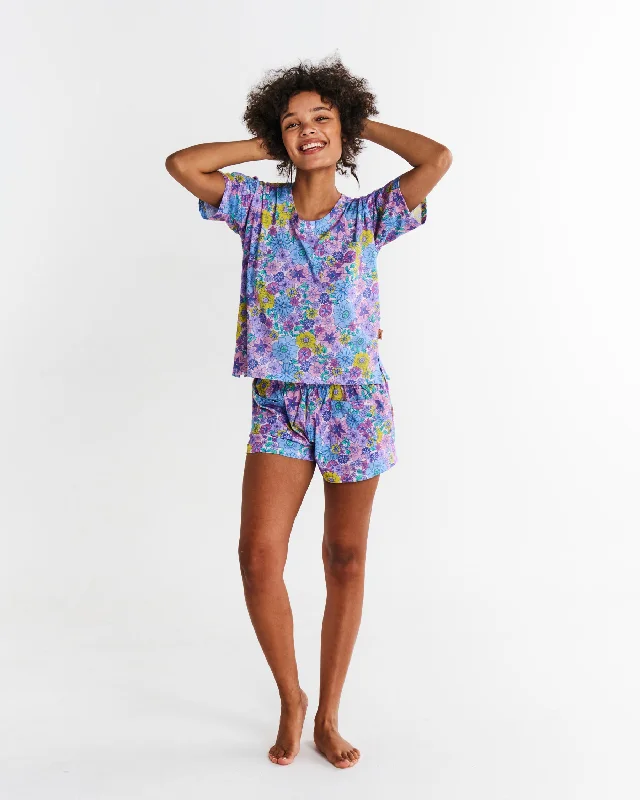 women's pajamas with a relaxed, casual vibeBunch Of Fun Organic Cotton Short Sleeve T-Shirt & Shorts Pyjama Set