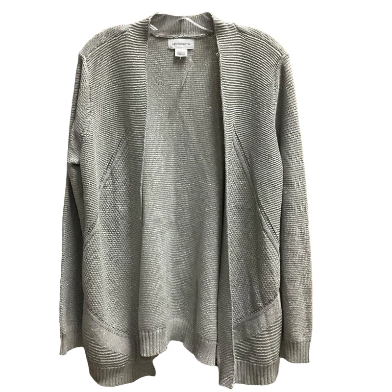 Women's Norwegian SweatersCardigan By Liz Claiborne In Grey, Size: L