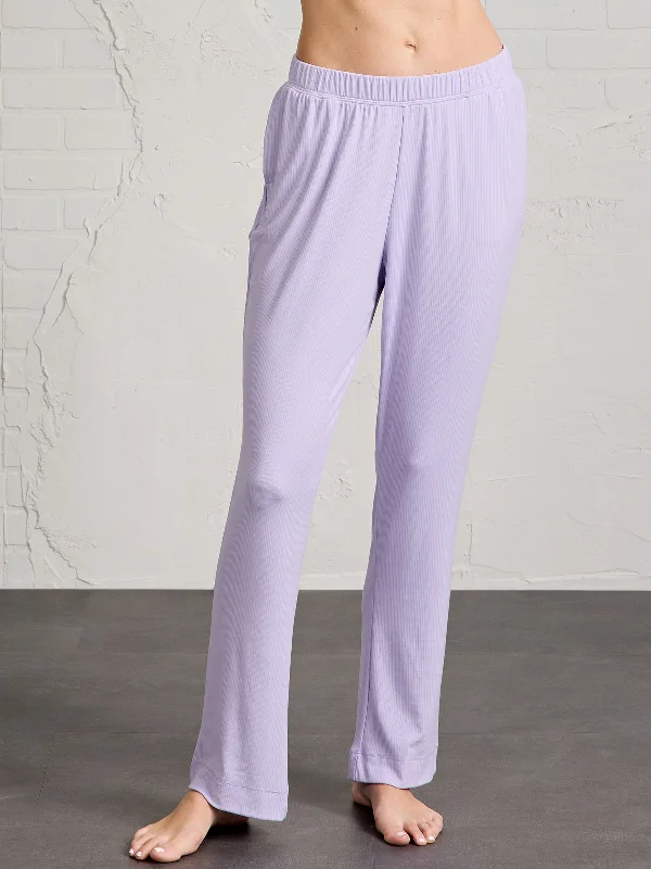 women's pajamas with hidden pocketsMicroluxe Rib Sleep Pant