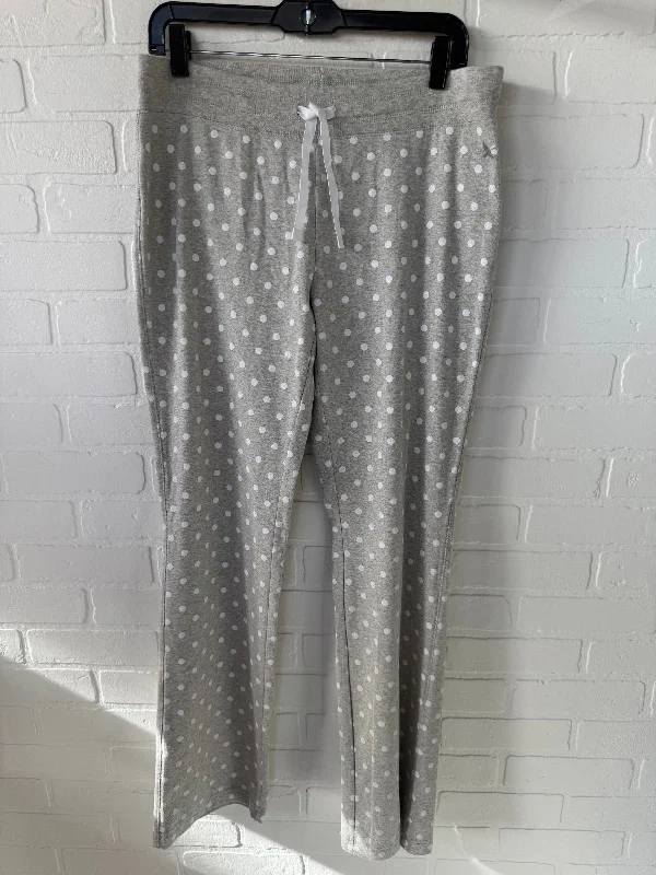 women's pajamas with a subtle shimmerPajama Pants By Eddie Bauer In Grey & White, Size: S