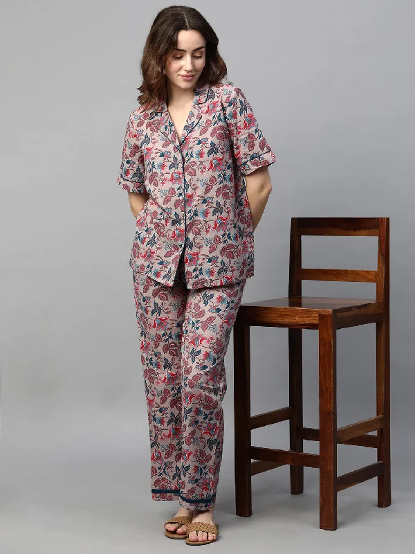 women's pajamas for cozy bedtime routinesWomen's Pink Cotton Regular Fit Pyjama Suit