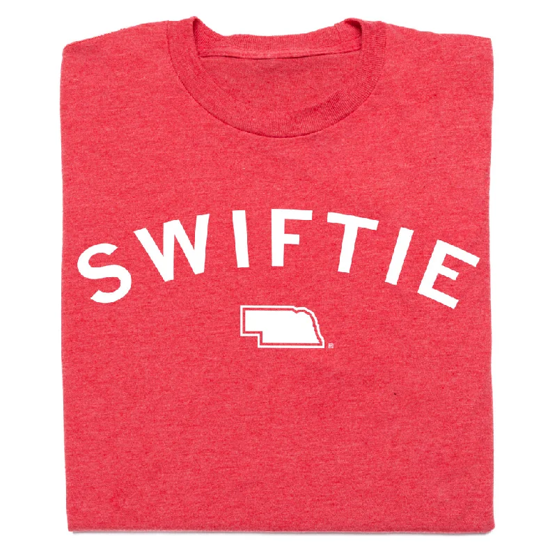 Women's Blouse with High CollarNebraska Swiftie Red & White