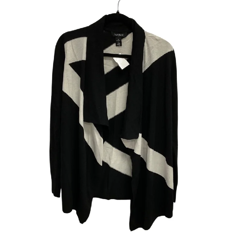 Women's Low Collar SweatersCardigan By White House Black Market In Black & White, Size: M