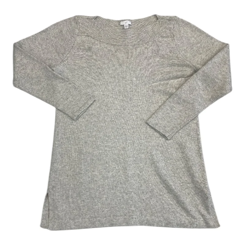 Women's Notched Collar SweatersSweater By J. Jill In Grey, Size: M