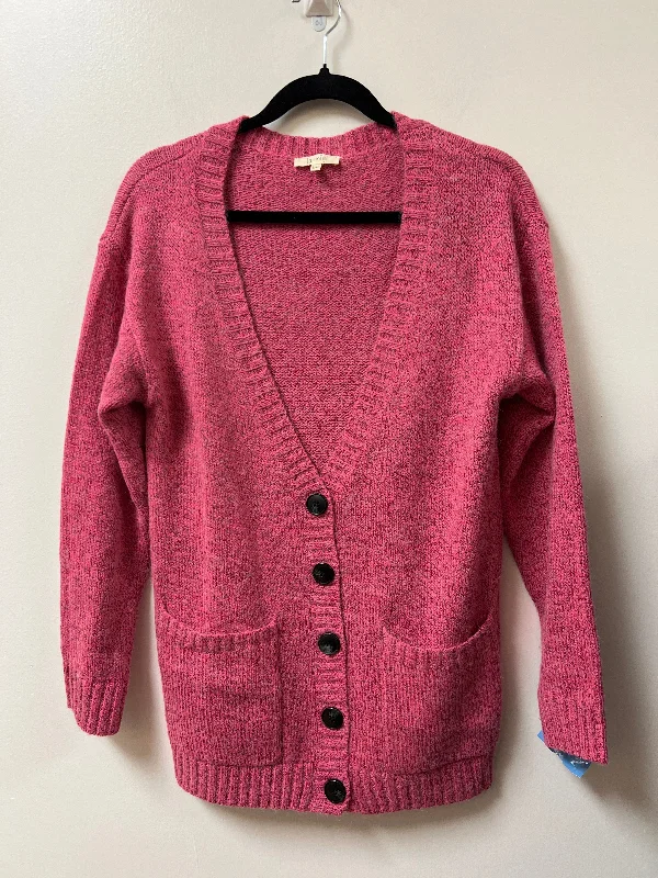 Women's Belarusian Wool SweatersSweater Cardigan By La Miel In Pink, Size: M