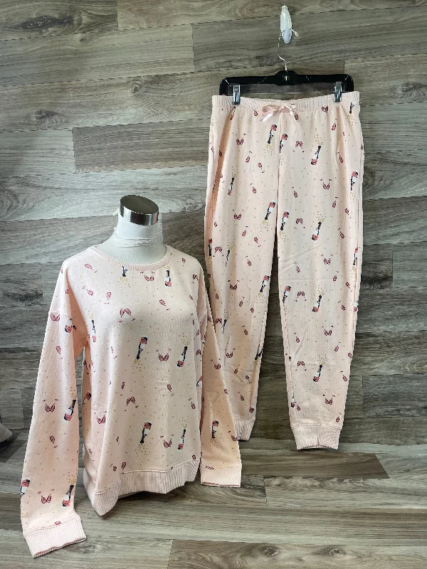 women's pajamas with a classic designPajamas 2pc By Lc Lauren Conrad In Pink & Red, Size: M