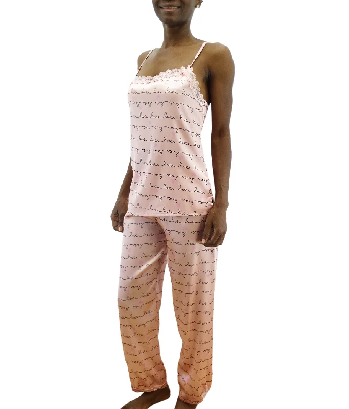 women's pajamas for yoga and meditationSPJS35PJV, Joan Vass Women's 2pc Pj Pants Set (S-XL)