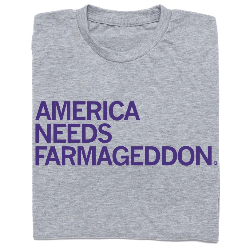 Women's Blouse with Square NeckAmerica Needs Farmageddon Grey