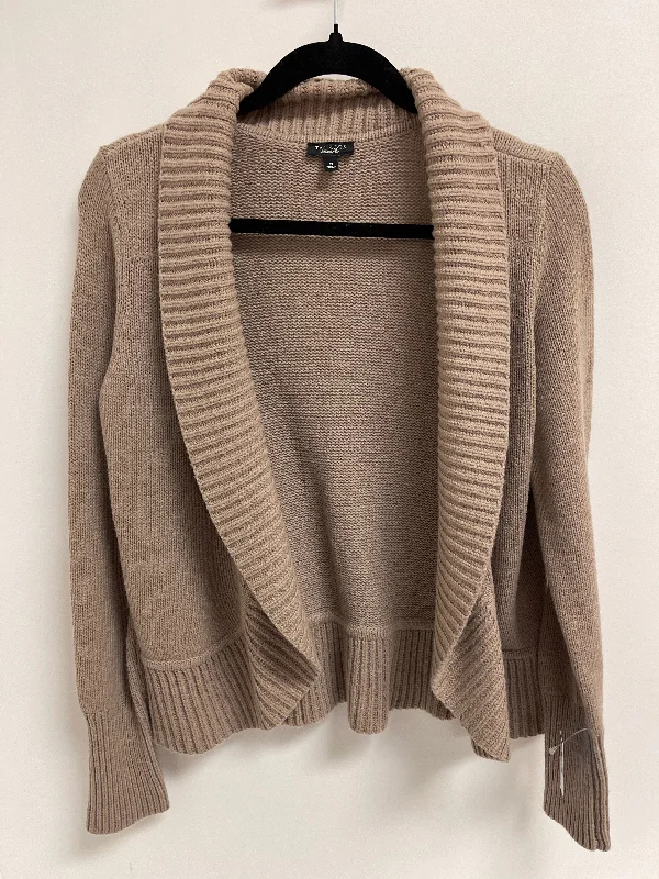 Women's Serbian Wool SweatersCardigan By Talbots In Brown, Size: M