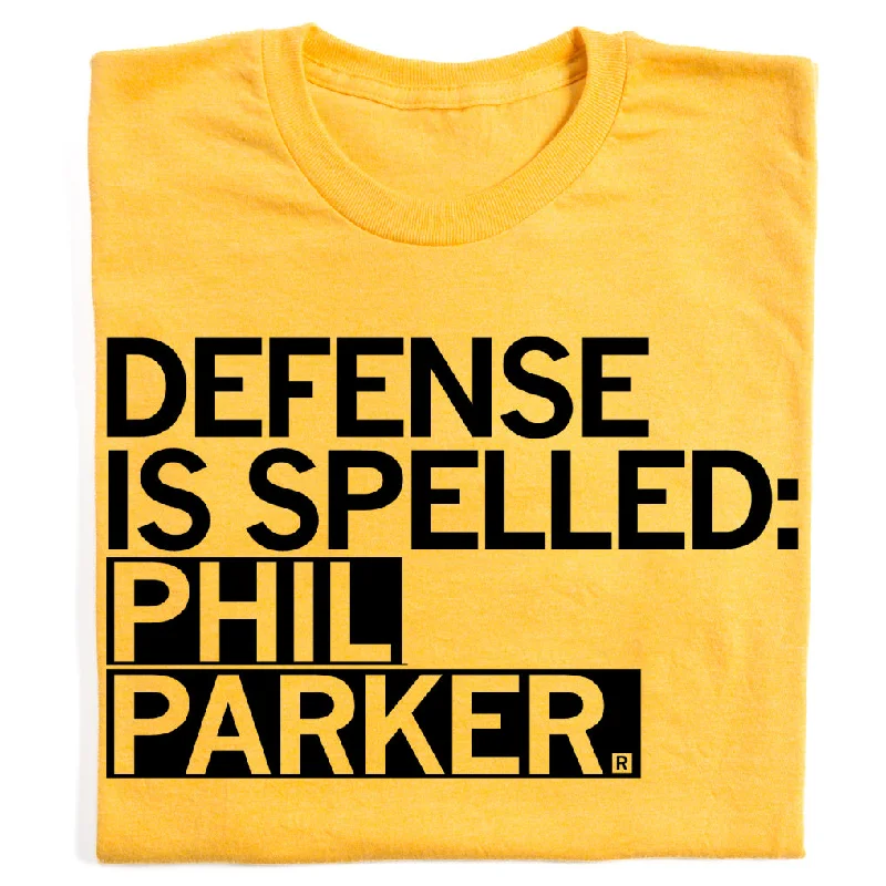 Women's Blouse with Asymmetrical HemDefense is Spelled: Phil Parker