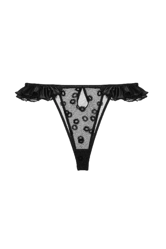 plus-size seamless panties for all-day comfortNOIR Briefs With Frills And Satin