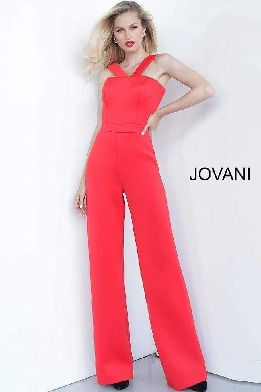 Women's Jumpsuits with Lapel CollarJovani 68832 Long Formal Jumpsuit