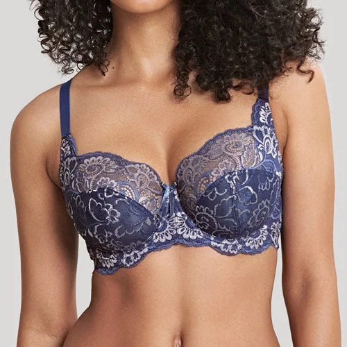 padded push-up bra for petitesPanache Andorra UW Full Cup Bra - Vintage Blue - 34FF only