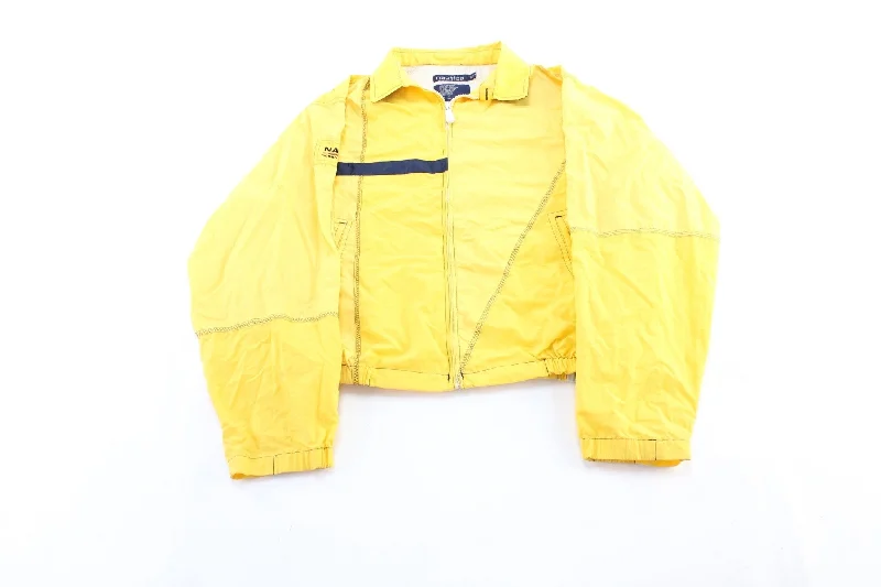 Women's Coats with PocketsVintage Nautica Ocean Sportsman Blue & Yellow Zip Up Jacket