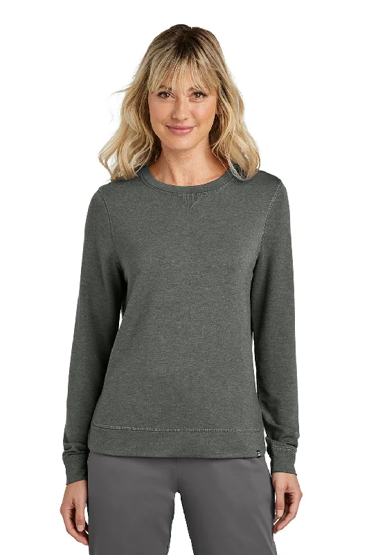 Women's Hooded Sweatshirts with Sherpa LiningTravisMathew Womens Long Weekend Crewneck Sweatshirt - Heather Dark Grey