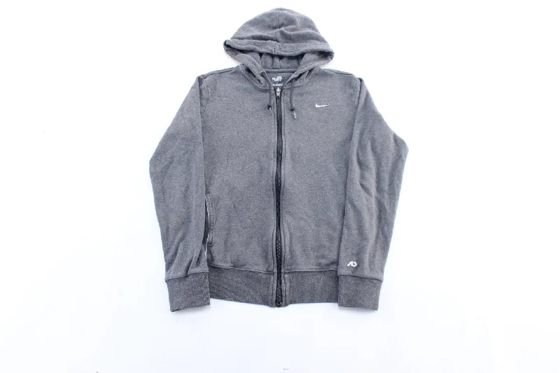 Women's Duffle CoatsWomen's Nike Embroidered Logo Grey Zip Up Hoodie