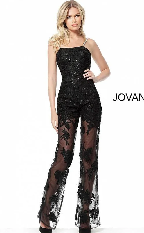 Women's Jumpsuits with Keyhole NeckJovani 59225 Formal Lace Evening Jumpsuit Sale