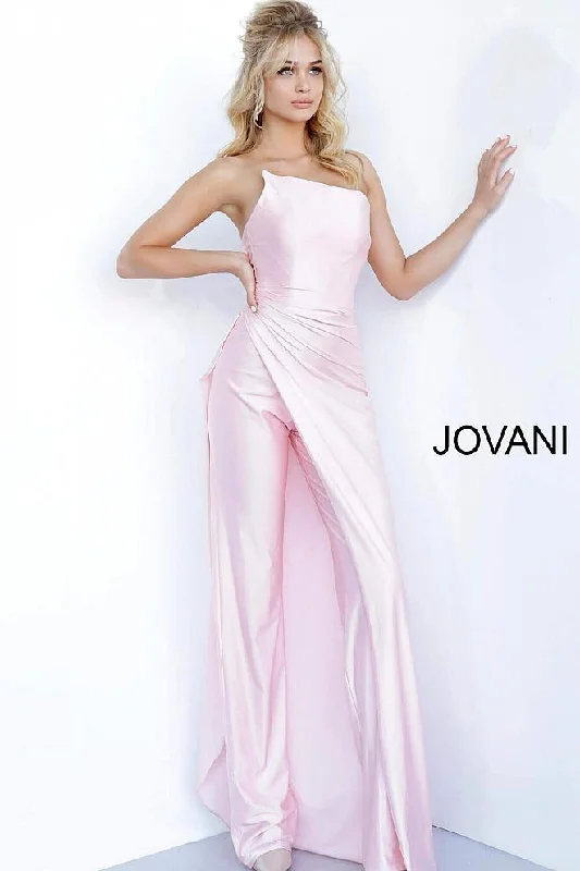 Women's Jumpsuits with Collarless DesignJovani 68563 Prom Long Jumpsuit