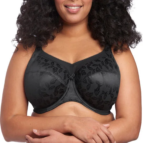 seamless bra with lace detailingGoddess Petra UW Full Cup Bra - Black - 42G Only