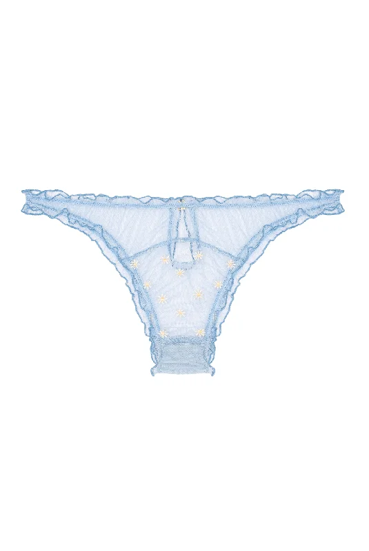 stretchable satin hipster panties with a lace trim for a luxurious feelPAQUERETTE Ruffled Briefs