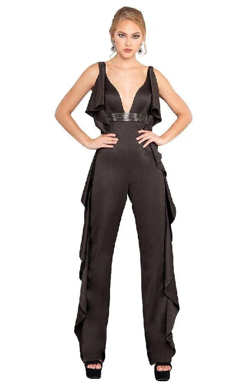 Women's Jumpsuits with PocketsRachel Allan Formal Sleeveless Jumpsuit 8308