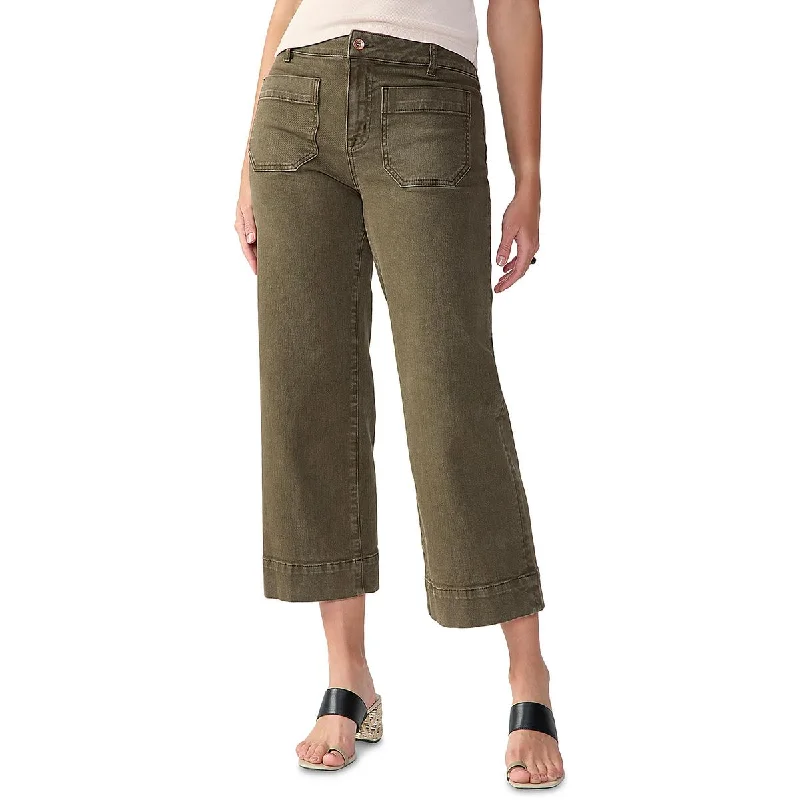 Women's Jodhpurs with Asymmetrical HemWomens Cropped Wide Leg Cropped Jeans