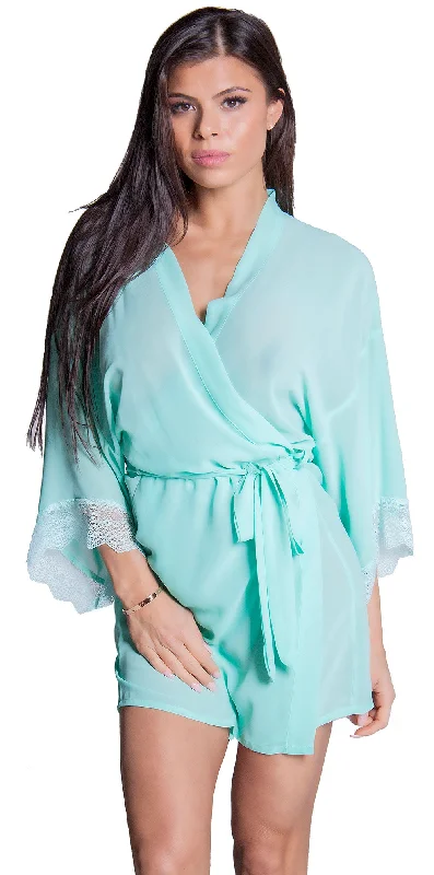 women's pajamas for those who love to stay in and relaxWomen's Chiffon Short wrap Robe and G-string Set #3101