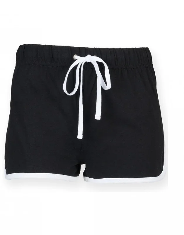 Women's Silk ShortsKids Retro Shorts | BLACK/WHITE