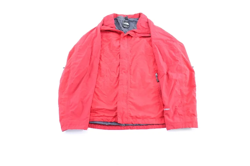 Women's Down CoatsThe North Face Embroidered Logo Red Zip Up Jacket