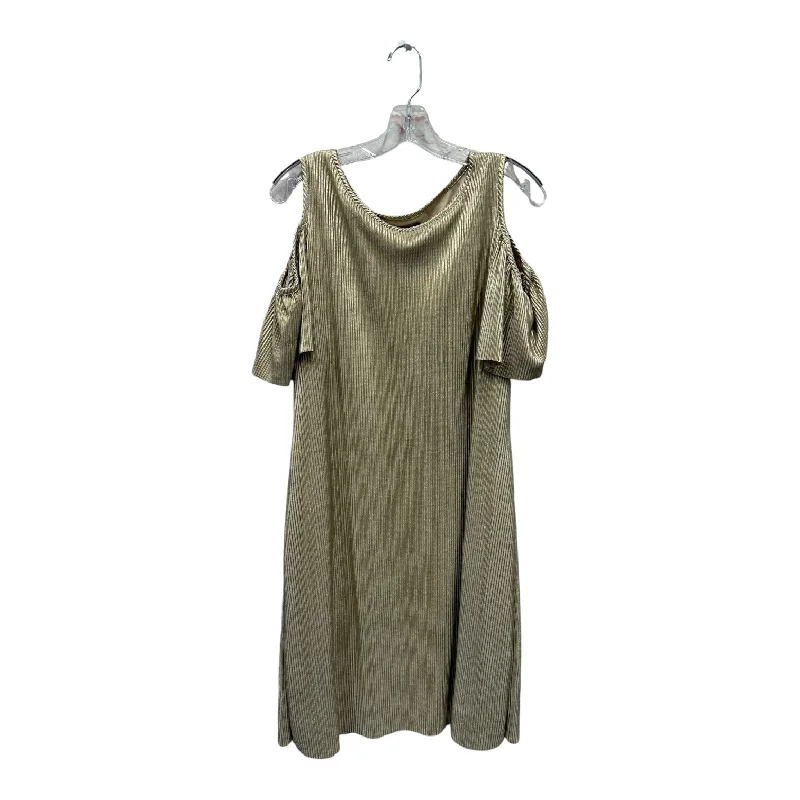 Women's Square-Neck DressesDress Casual Midi By Roz And Ali In Gold, Size:Xl