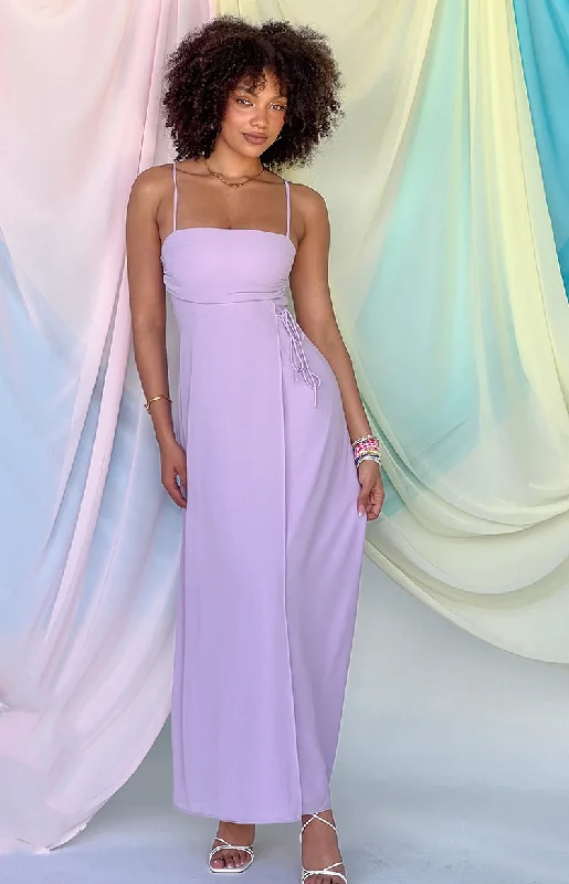 Women's Square Collar DressesFlossie Lilac Maxi Sleeveless Dress