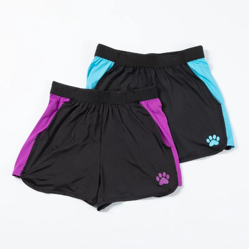 Women's Drawstring ShortsQuick Dry Paw Print Shorts