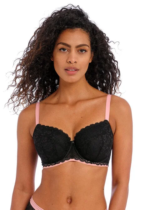 wireless bra for breastfeedingOffbeat Black Uw Padded Half Cup Bra