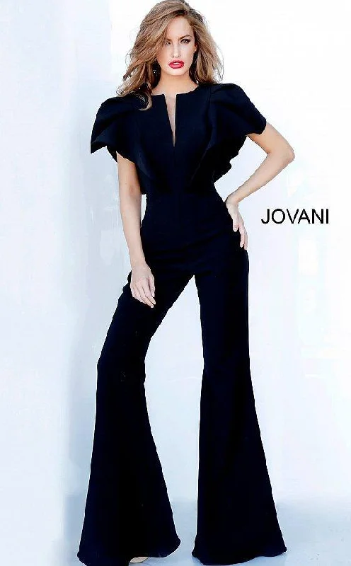 Women's Jumpsuits with Asymmetrical HemJovani 00762 Long Formal Jumpsuit Dress