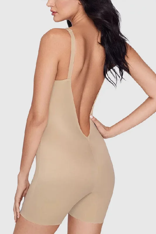 plus-size full-body suit for evening wearShow Stopper Backless Shapewear Full Body Romper