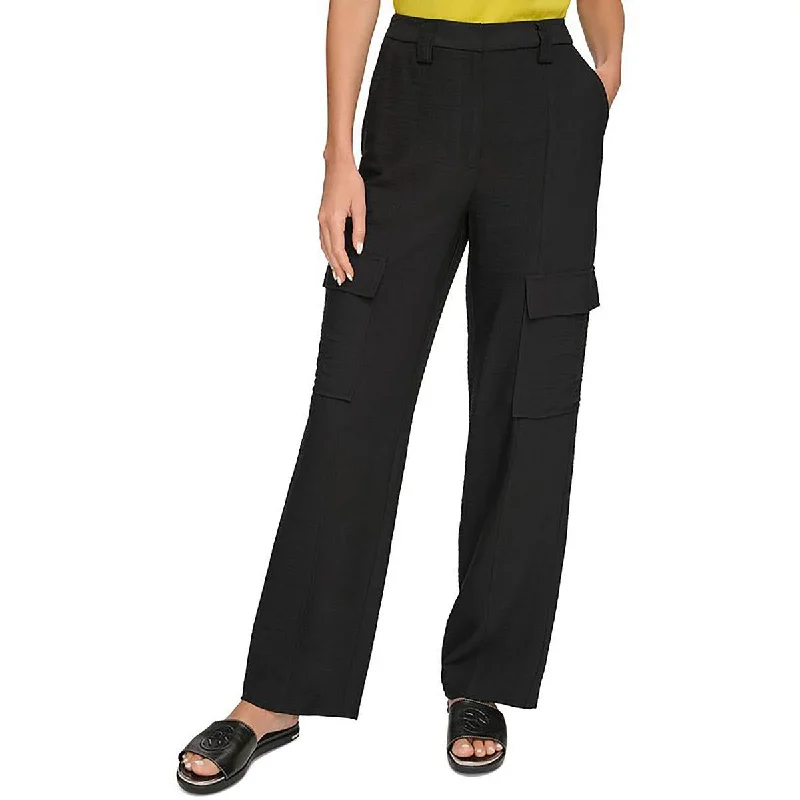 Women's Jodhpurs with Collarless NeckWomens High Rise Pocketed Wide Leg Pants