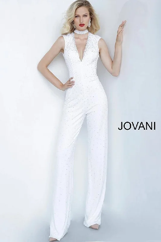 Women's Jumpsuits with High CollarJovani 67941 Formal Jumpsuit