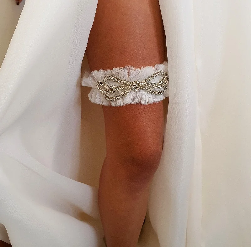 women's pajamas with an elasticized cuffsTulle Bride Garter