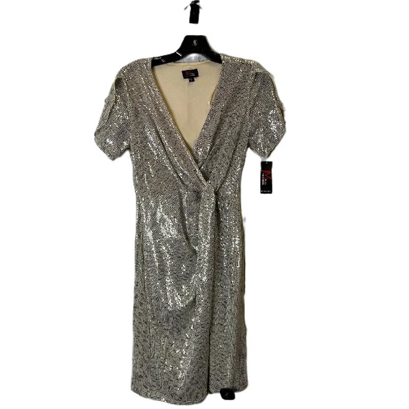 Women's Shawl Collar DressesDress Party Midi By John Meyer In Silver, Size: 6