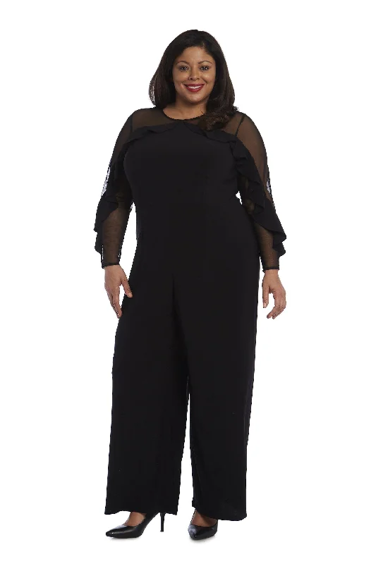 Women's Jumpsuits with Peter Pan CollarR&M Richards 2308W Plus Size Formal Jumpsuit