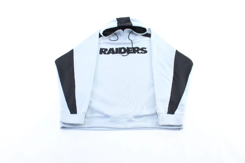 Women's Coats with Fur Trimmed BeltReebok Embroidered Logo Las Vegas Raiders Pullover Jacket