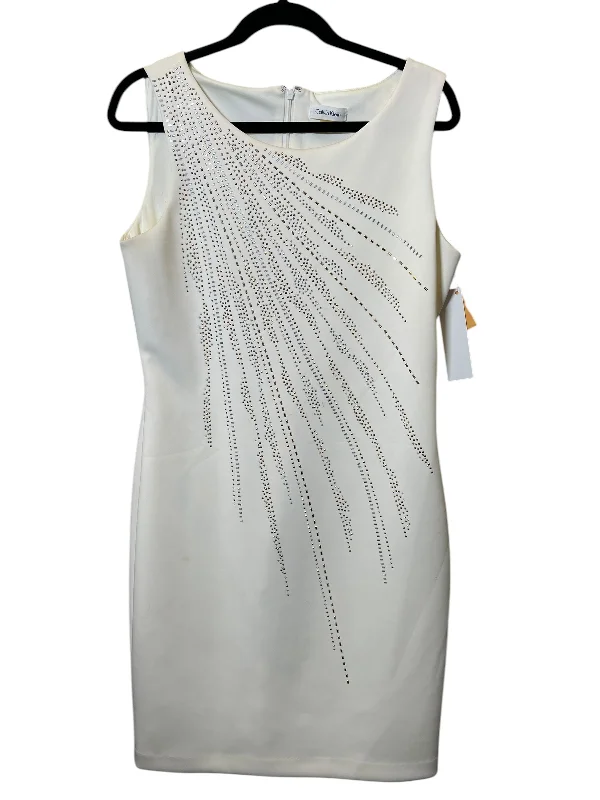 Women's Halter DressesDress Party Midi By Calvin Klein In White, Size: 12