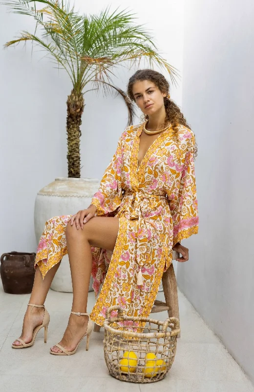 women's pajamas for those who love to stay in and relaxKimono Robe Sunset