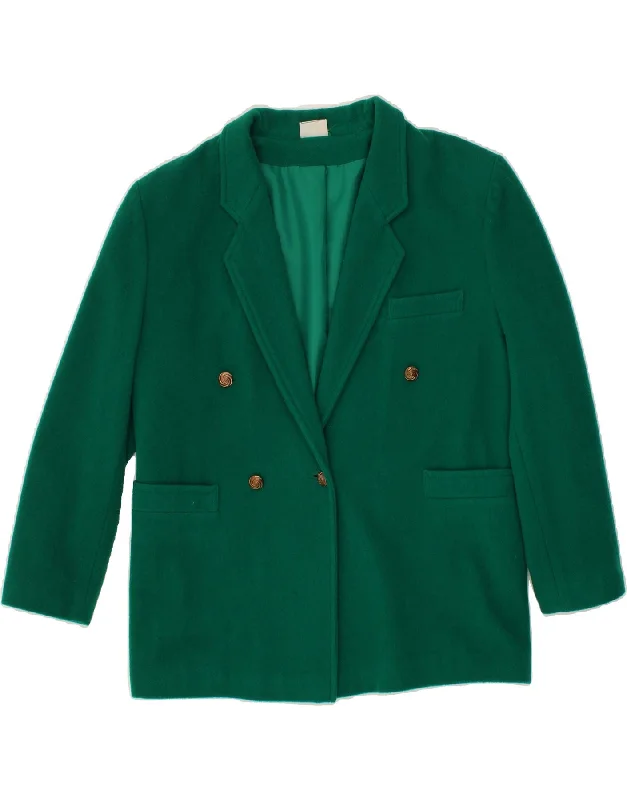 Women's PeacoatsVINTAGE Womens Overcoat UK 12 Medium  Green Wool