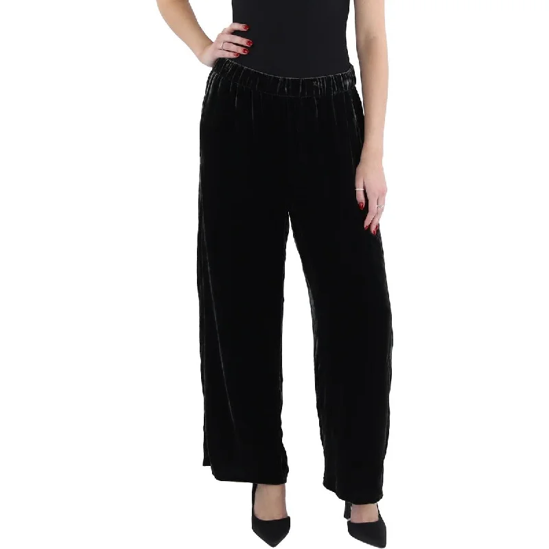 Women's Jodhpurs with Narrow CollarWomens Velvet Elastic Waist Ankle Pants