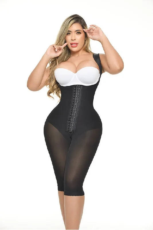 high-waisted tummy control shapewearFAJA DE PIERNA COMPLETA RELOJ DE ARENA TIRANTE ANCHO DOBLE TALLA CON REALCE BOOTYLOVE