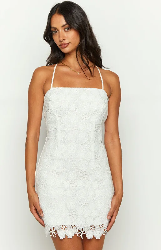  Women's A-Line DressesStarlette White Lace Mini Dress