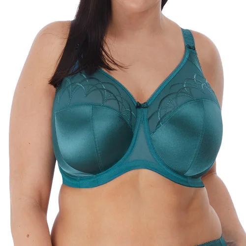 plus-size minimizer bra with smooth cupsElomi Cate UW Full Cup Bra - Teal