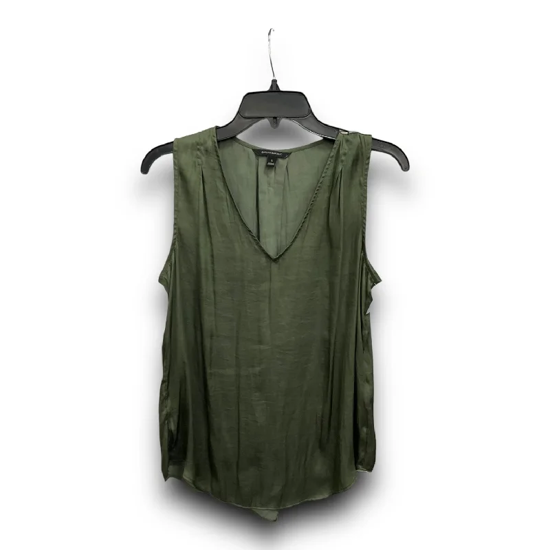 Women's Blouse with Rounded HemBlouse Sleeveless By Banana Republic In Green, Size: S