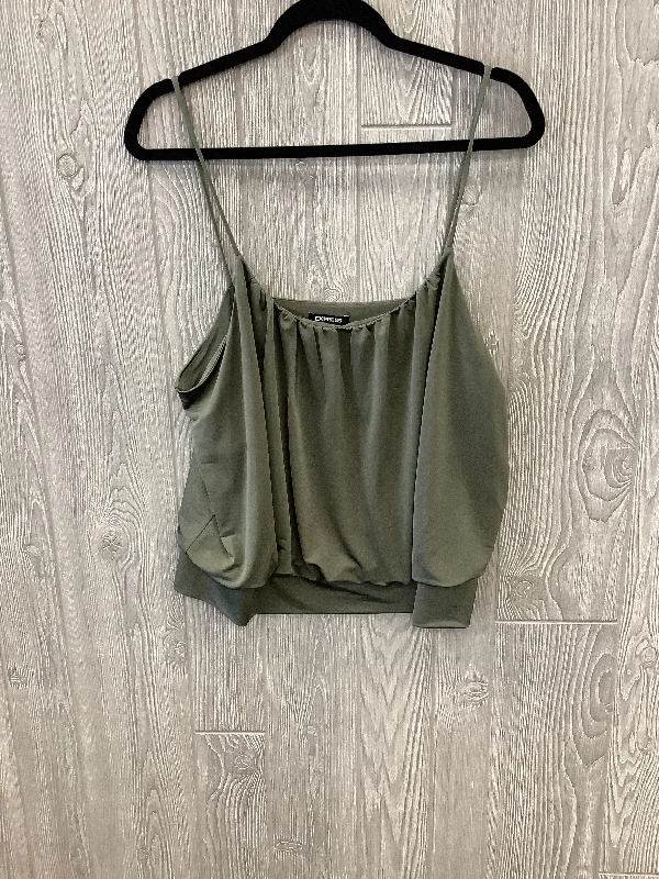 Women's Blouse with BeadsGreen Blouse Sleeveless Express, Size Xl